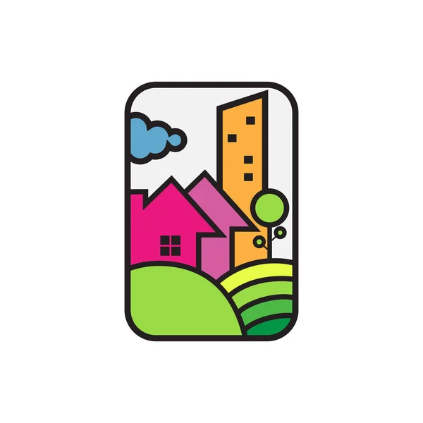 Home Appartement Logo Illustratie — Stockvector