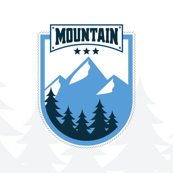 Ilustración Montaña Con Vista Montaña Fondo — Vector de stock