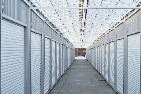 Warehouse for storing personal belongings. garages parking for motorcycles. — Stock Photo, Image