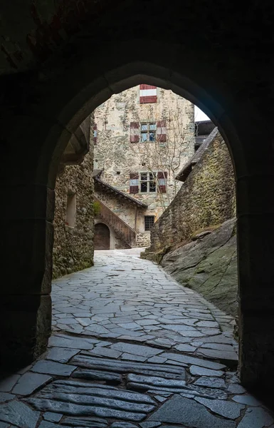 Entrada Castillo Tures Burg Taufers Uno Los Castillos Medievales Más —  Fotos de Stock