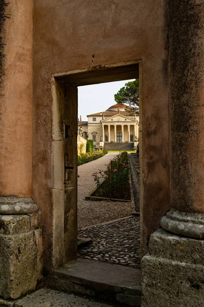 Entrada Peatonal Villa Rotonda Por Andrea Palladio Este Edificio Uno —  Fotos de Stock