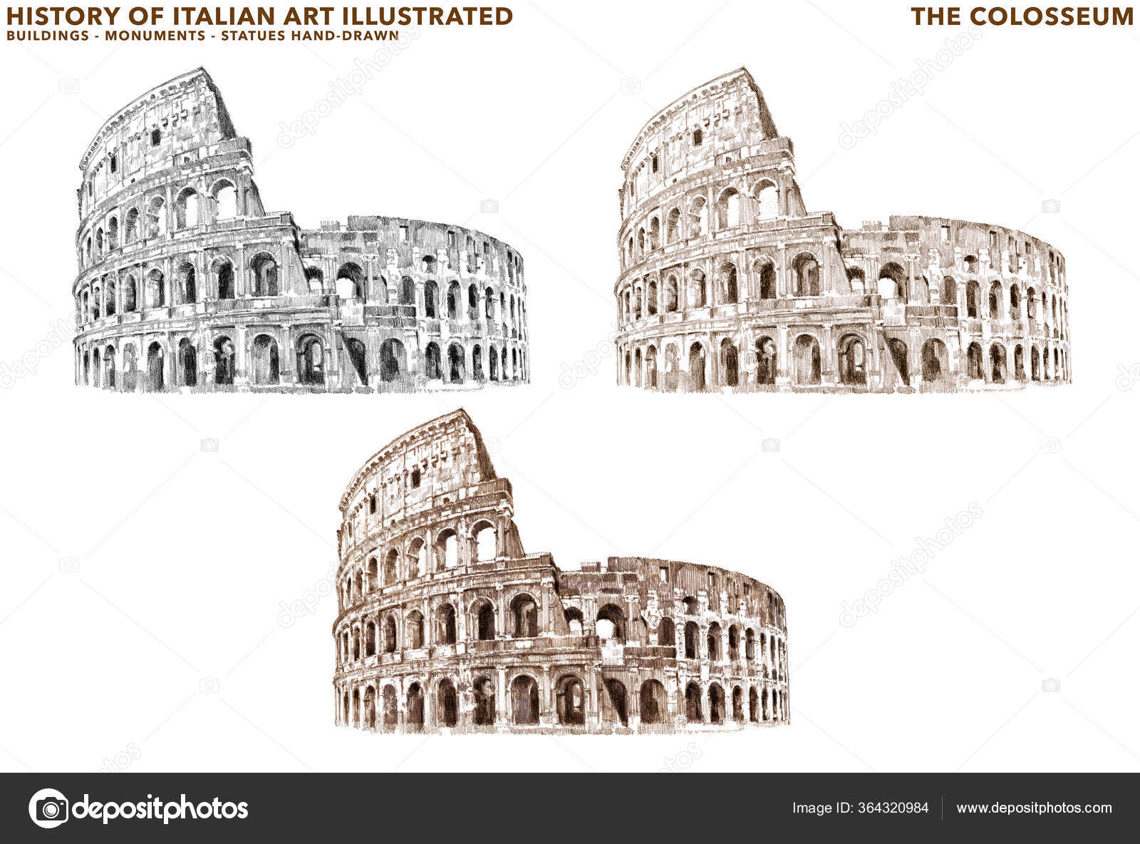 Coliseum Colosseum Flavian Amphitheatre Rome Italy Used Gladiatorial