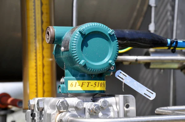 Pressure Transmitter Installed Process Equipment — Stock Photo, Image