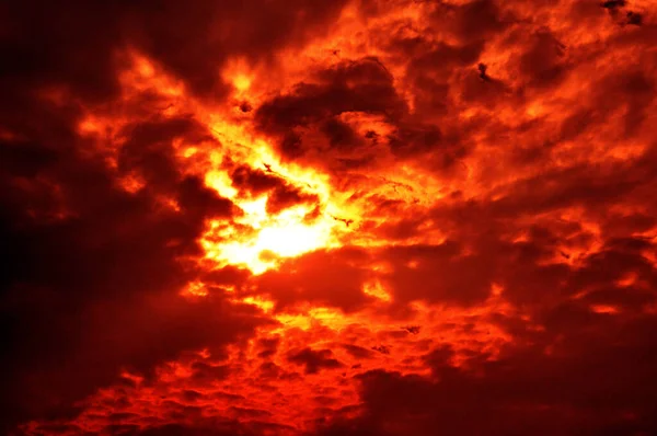 Beautiful Sunset Sky Ocean — Stock Photo, Image