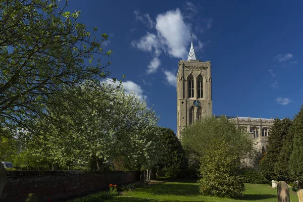 Gedney Lincolnshire April 2014 View Mary Magdalene Church — 스톡 사진