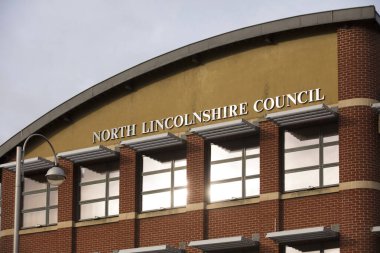 North Lincolnshire Council Building in Church Square - Scunthorpe, Lincolnshire, United Kingdom - 23rd January 2018 clipart