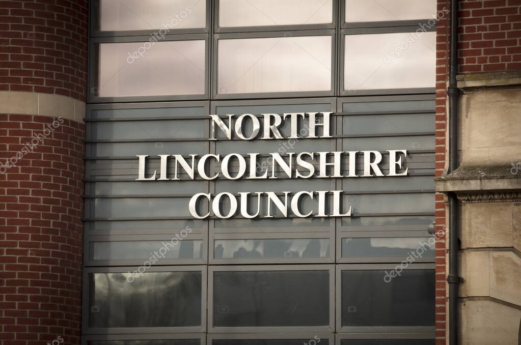 North Lincolnshire Council Building Entrance in Church Square - Scunthorpe, Lincolnshire, United Kingdom - 23rd January 2018