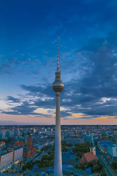 Berlin Germany 17Th August 2018 Fernsehturm Tower Alexanderplatz — Stock Photo, Image