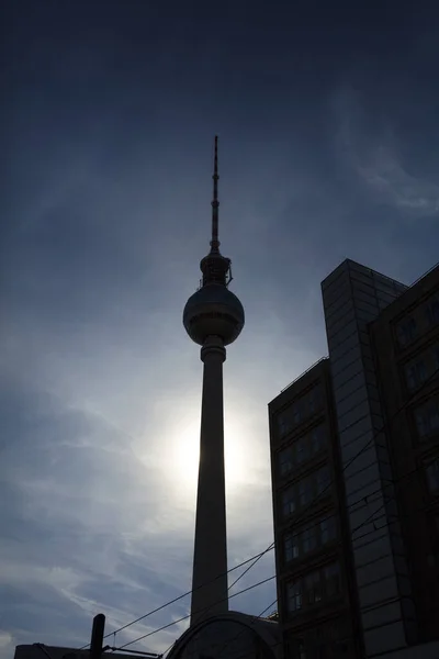 Berlin Germany 17Th August 2018 Fernsehturm Tower Alexanderplatz — Stock Photo, Image