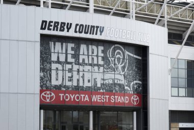 Entrance of Derby County FC, Derby, Derbyshire, UK - 3rd April 2018 clipart