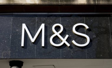Marks and Spencer imzası Nottingham, Nottinghamshire, İngiltere - 3 Nisan 2018