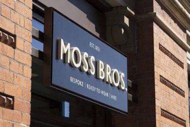 Moss Bros 'un imzası ve girişi, Lincoln, the UK - 5 Nisan 2018