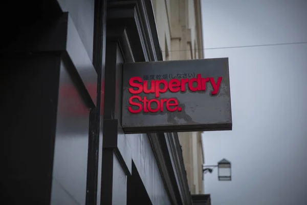 Bath Somerset Reino Unido Febrero 2019 Shop Sign Superdry Store — Foto de Stock