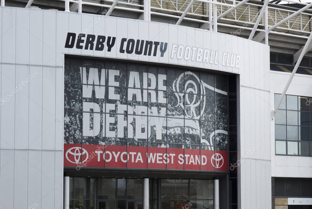 Entrance of Derby County FC, Derby, Derbyshire, UK - 3rd April 2018