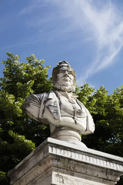 Public Statue Camillo Benso Count Cavour Main Square Levanto Spezia — Stock Photo, Image