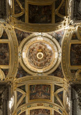 Cenova, İtalya 'daki Chiesa del Gesu (İsa Kilisesi) Tavan Tabloları - 19 Mayıs 2016