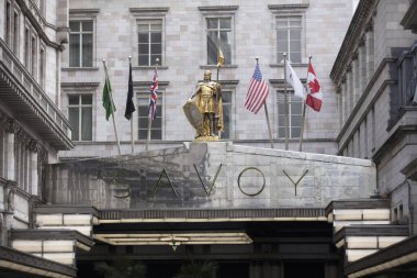 Londra, Büyük Londra, İngiltere, 7 Şubat 2019, Savoy Otel Girişi