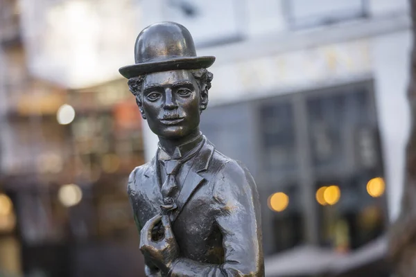 Leicester Square Londra Greater London Febbraio 2019 Statua Sir Charles — Foto Stock