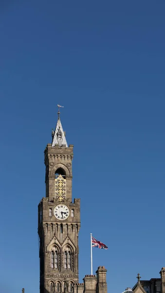 Bradford West Yorkshire October 2013 View Bradford City Hall Blue — Stock Photo, Image