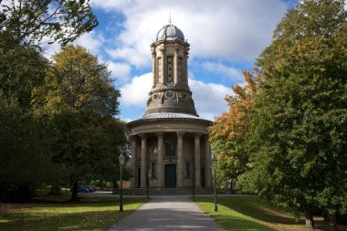 Saltaire, Bradford, Batı Yorkshire. Ekim 2013, Saltaire Birleşik Reform Kilisesi dış görünümü