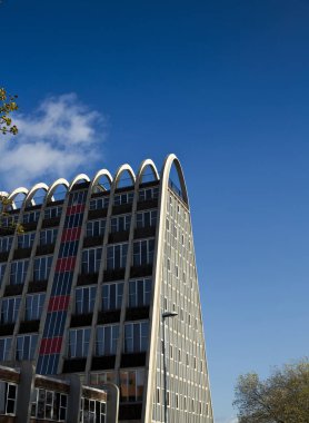 Manchester, Greater Manchester, İngiltere, Ekim 2013, Toast Rack veya Hollings Binası olarak bilinen ünlü binanın görüntüsü