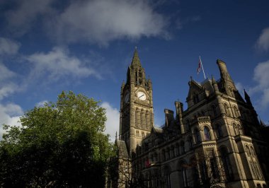Manchester, Greater Manchester, İngiltere, Ekim 2013, Manchester Belediye Binası manzarası
