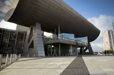 Manchester, Greater Manchester, İngiltere, Ekim 2013, Salford 'daki Lowry sanat galerisinin manzarası