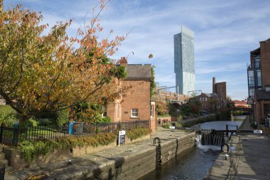 Manchester, Greater Manchester, İngiltere, Ekim 2013, Beetham Kulesi, nam-ı diğer Hilton Otel Kulesi