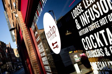 Manchester, Greater Manchester, İngiltere, Ekim 2013, Manchester 'ın kuzey çeyreğindeki Teacup Kitchen