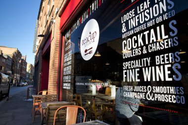 Manchester, Greater Manchester, İngiltere, Ekim 2013, Manchester 'ın kuzey çeyreğindeki Teacup Kitchen