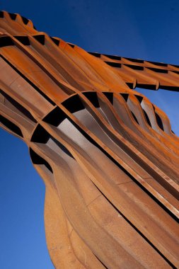 Gateshead, Newcastle yakınlarında, Kasım 2012, Kuzey Meleği heykeltraş Antony Gormley