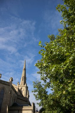 Huddersfield, Batı Yorkshire, İngiltere, Ekim 2013, St. Paul Konser Salonu Kulesi manzarası