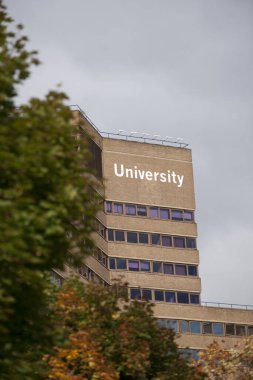 Huddersfield, West Yorkshire, İngiltere, Ekim 2013, Huddersfield Üniversitesi 'ndeki Schwann Binası