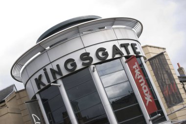 Huddersfield, Batı Yorkshire, İngiltere, Ekim 2013 Kingsgate alışveriş merkezi manzarası