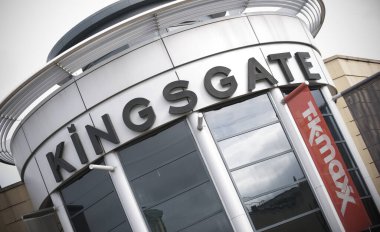 Huddersfield, Batı Yorkshire, İngiltere, Ekim 2013 Kingsgate alışveriş merkezi manzarası