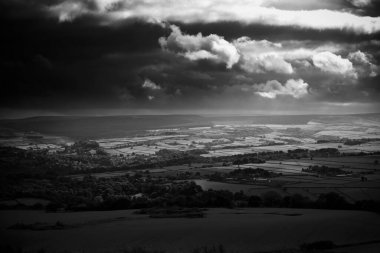Huddersfield, Batı Yorkshire, İngiltere, Ekim 2013, Huddersfield manzarası ve Castle Hill çevresi