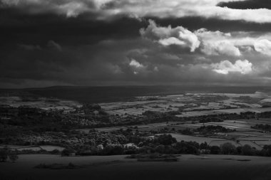 Huddersfield, Batı Yorkshire, İngiltere, Ekim 2013, Huddersfield manzarası ve Castle Hill çevresi