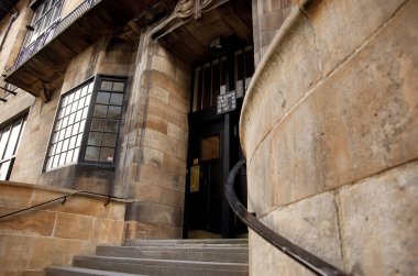 Glasgow, İskoçya, İngiltere, Eylül 2013. Charles Rennie Mackintosh 'un Glasgow Sanat Okulu Binayı yıkan korkunç yangından önce