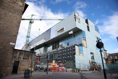 Glasgow, İskoçya, İngiltere, Eylül 2013. Charles Rennie Mackintosh 'un Glasgow Sanat Okulu Binayı yıkan korkunç yangından önce
