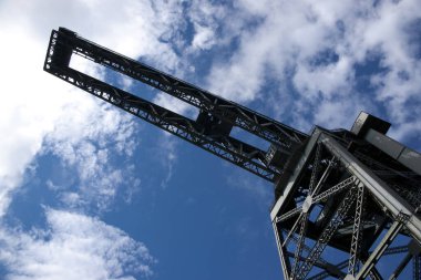 River Clyde, Glasgow, İskoçya, İngiltere, Eylül 2013, tarihi Finneston Crane