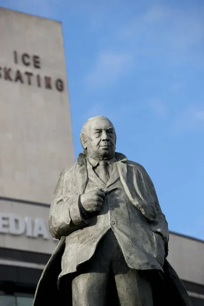 Bradford Yorkshire Storbritannien Oktober 2013 Staty Priestley Författare Till Inspector — Stockfoto
