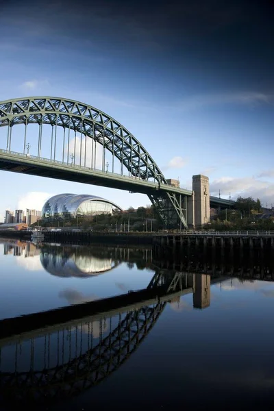 Newcastle Gateshead November 2012 View Tyne Bridge River Tyne Gateshead — 스톡 사진