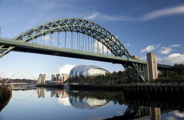 Newcastle Gateshead Wielka Brytania Listopad 2012 Widok Most Tyne Nad — Zdjęcie stockowe