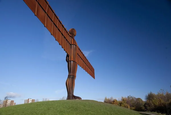 Gateshead Pobliżu Newcastle Wielka Brytania Listopad 2012 Anioł Północy Rzeźby — Zdjęcie stockowe