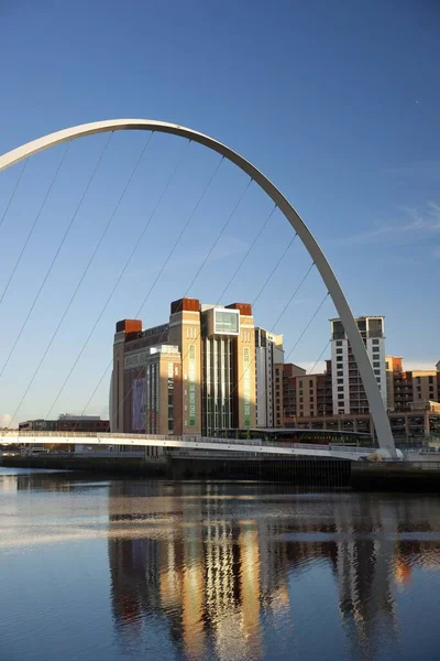 2012 Newcastle Gateshead November 2012 View Gateshead Millenium Bridge Baltal — 스톡 사진