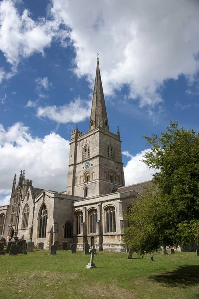 Burford Oxfordshire Großbritannien Juli 2013 Ansicht Der John Baptist Church — Stockfoto