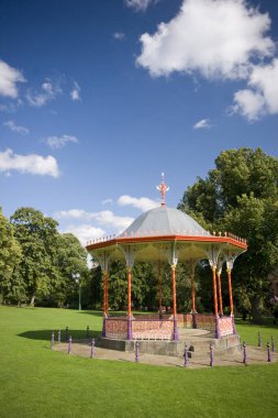 Lincoln 'ün doğu ucundaki botanik bahçesinin görüntüsü, Lincoln, İngiltere - Ağustos 2009