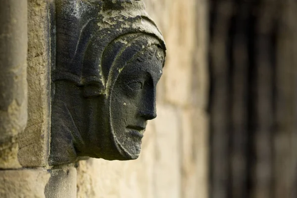 Stone Carving Aan Buitenkant Van Bridlington Priory Bridlington East Riding — Stockfoto