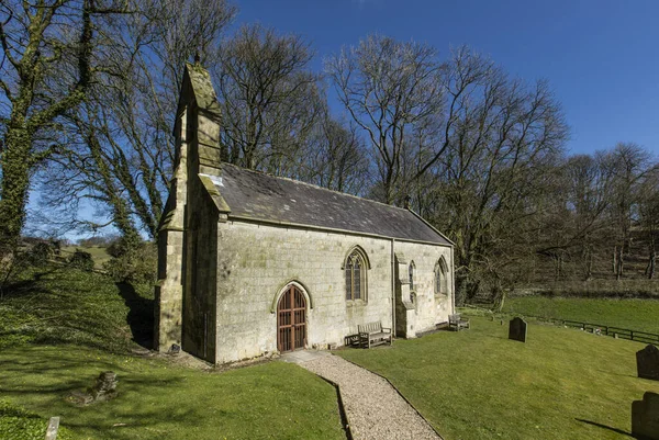 Great Givendale Yorkshire March 2019 Saint Ethelburgas Church — 스톡 사진