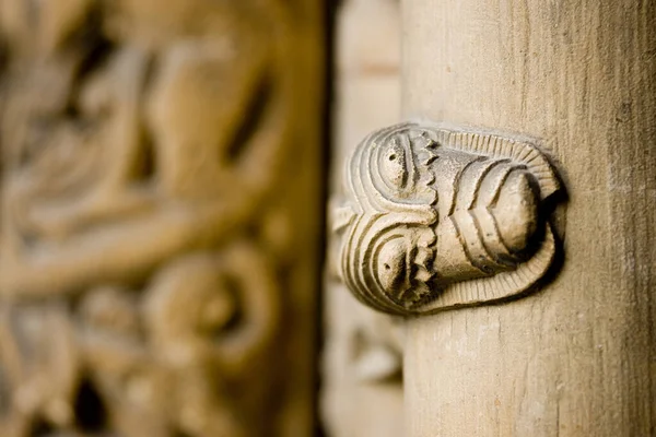 Sculture Pietra Originali Intorno Alla Porta Ingresso Ovest Lincoln Cathedral — Foto Stock